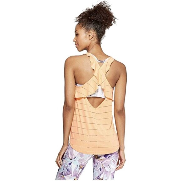 Champion Orange Striped Training Flutter Tank Top - Picture 2 of 5